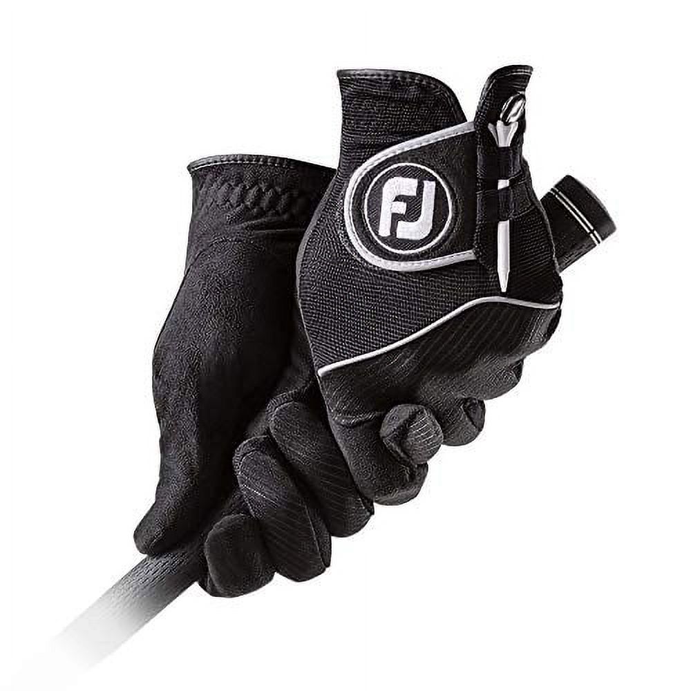 footjoy men's raingrip pair golf glove black cadet medium/large, pair - image 2 of 2
