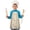 Princess and Flower, variant on Princess and Castle Blue Pattern Teens Aprons, Adjustable Neck Strap, Toddler & Teens Aprons for Cooking & Baking, 19x23.6 Inches