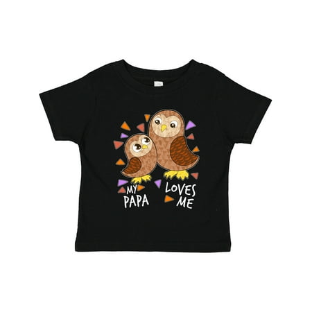 

Inktastic My Papa Loves Me- Cute Owl Family Boys or Girls Toddler T-Shirt