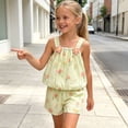 thumbnail image 5 of Amidoa Girls 2 Piece Outfits Summer Clothes Cute Tank Top Floral Print Sleeveless T-Shirt and Shorts Casual Kids Clothing Sets Multicolor Size 2T, 5 of 9