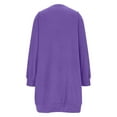 thumbnail image 6 of Busydd Dresses for Women Solid Color Long Sleeve Sweatshirt Dress Comfy Casual Dresses for Women Fashion Round Neck Mini Dress XL, 6 of 6