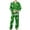 Green, variant on Mens 2 Piece Christmas Set Graphic Button Down Shirt and Pants Holiday Vocation Travel Outfits Sets, 3XL