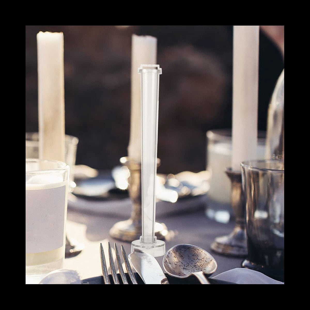 6 Pcs Candle Mold Jewelry Resin Tapered Candlesticks Candle Taper Emergency Candle Set