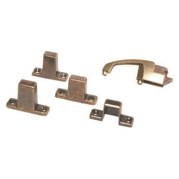 RV Designer H243 - 0.6"W x 2.9"L Antique Bronze Door Latch with 4 Strikes