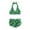 Green, variant on Gswybco Summer Bikini Set for Women 2PC Split Swimsuit Set High Waist Swim Shorts Neck Hanging Beachwear Sporty Training Bathing Swimwear with Sports Bra