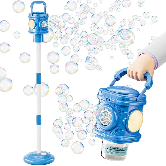 Lucky Doug Kids Bubble Machine, 3 Adjustable Heights Street Lamp Bubble Blower with Portable Handle, Automatic Bubble Maker Toy for Toddlers Ages 3 , Indoor Outdoor Backyard Patio Party Play