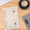 thumbnail image 5 of Clear A6 Binder Cover Pvc 6-Ring Budget Binders Refillable Notebook Shell Protector Laser Star 2 Buttons Closure For Envelopes Style A, 5 of 6