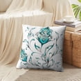 thumbnail image 4 of LALILO Throw Pillow Covers Watercolor Ornament Floral Motif Cushion Cover 18" x 18", 2 Pack, 4 of 6