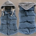 thumbnail image 3 of Women Autumn Winter Color Block Sleeveless Hooded Waistcoat Warm Thick Vest Coat, 3 of 8
