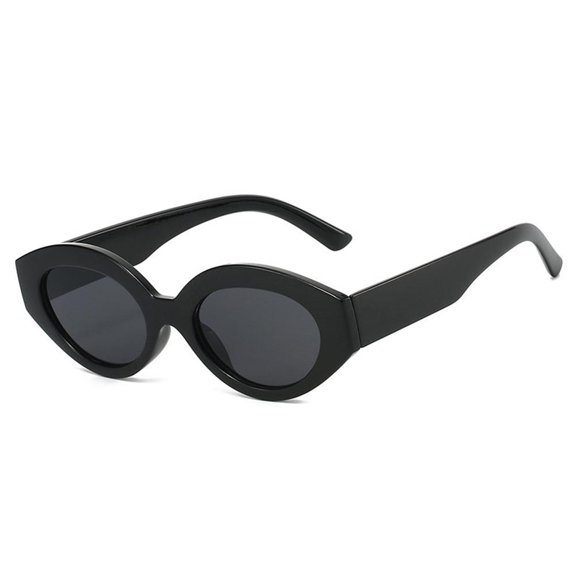 Vintage Oval Sunglasses Small Frame Retro Y2K Style Eyewear Trendy Punk Shades UV400 Protection Lightweight PC Frame Glasses