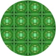 thumbnail image 1 of Ahgly Company Indoor Round Patterned Green Area Rugs, 7' Round, 1 of 6