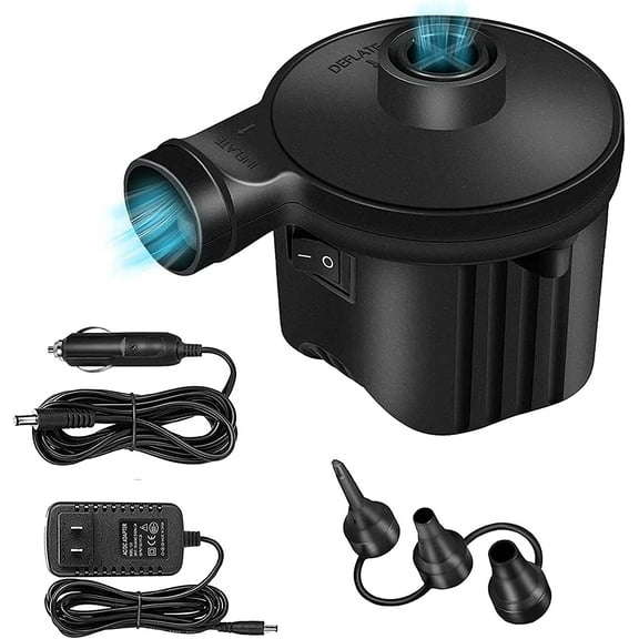 Electric Air Pump, Portable Quick-Fill Universal Pump with 3 Nozzles, Enhanced Version 110V Inflatable deflation Pump for Air Mattress Bed, Boats, Outdoor Inflatable Pool Toys, Swimming Ring