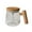 White, variant on WYanRUI USB Rechargeable Automatic Self Stirring Glass Mug, Wooden Lid Electric Mixing Cup for Coffee Protein Powder Milk Tea Home Office Travel Drinkware