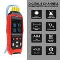 thumbnail image 4 of Thermocouple Thermometer 4 Channels Data Logger Thermometer K Type Temperature Logger with Alarm and Data Logging, 4 of 9