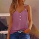 thumbnail image 1 of Puntoco Camisola básica sin mangas con botones y cuello halter para mujer, de color liso, holgada, 1 of 5