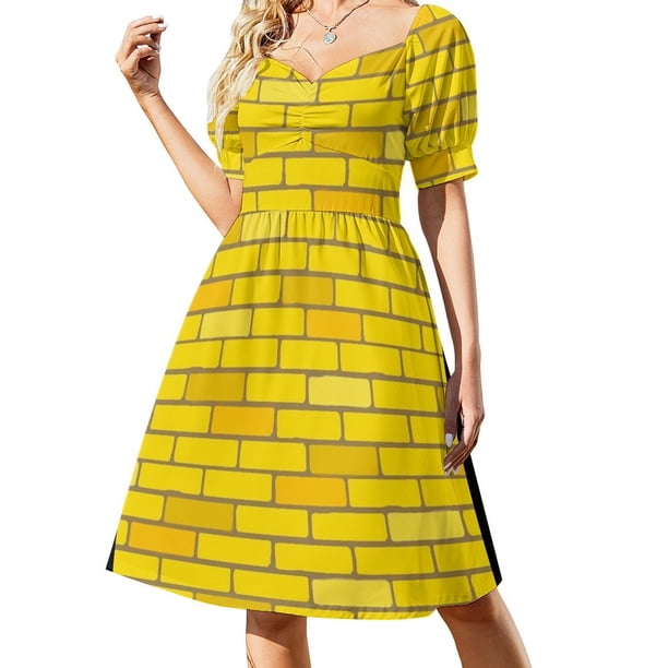 Vestido de manga corta Oz Yellow Brick Street Vestidos de baile Vestidos de mujer Vestidos de fiesta Vestido de verano para mujer 2025 Vestido