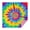 Colorful Rainbow Tie-1, variant on Colorful Tie Dye Mandala Pattern Square Tablecloth,Waterproof Square Table Cover,Wipeable Spillproof Washable Table Cover for Home Kitchen Party Decor 42"X42"(107x107cm)