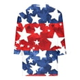 thumbnail image 4 of Gamivast 4Th of July Patriotic Tunic Tops for Women USA American Flag 3/4 Sleeve V Neck Stars And Stripes Casual Loose Fit Stretchy Soft Summer Tops, 4 of 7