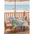 thumbnail image 2 of Outdoor Tablecloth with Umbrella Hole for Patio/Picnic/Party/Camping, Spring Botanical Waterproof Table Cloth Rectangle Table Cover Washable, Watercolor Floral Leaves Butterflies Beige (60"x 84"), 2 of 8