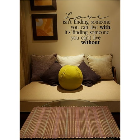 Christmas Isn T Without You Love Isn't Finding Someone You Can Live With, It's Finding Someone You Can't Live Without Wall Decal Sticker (12.5