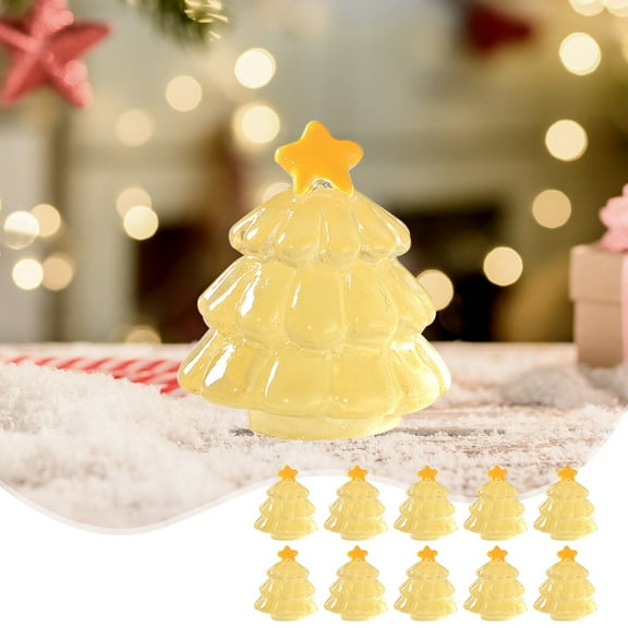 10PCS Luminous Christmas Tree Decorations Desktop Christmas Tree Models Hanging Ornament Christmas Gifts for Holiday Wedding Party Decor Up to 65% off Clearance