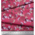thumbnail image 3 of Soimoi Rayon Fabric Leaves & Peony Floral Print Fabric by Yard 42 Inch Wide, 3 of 3