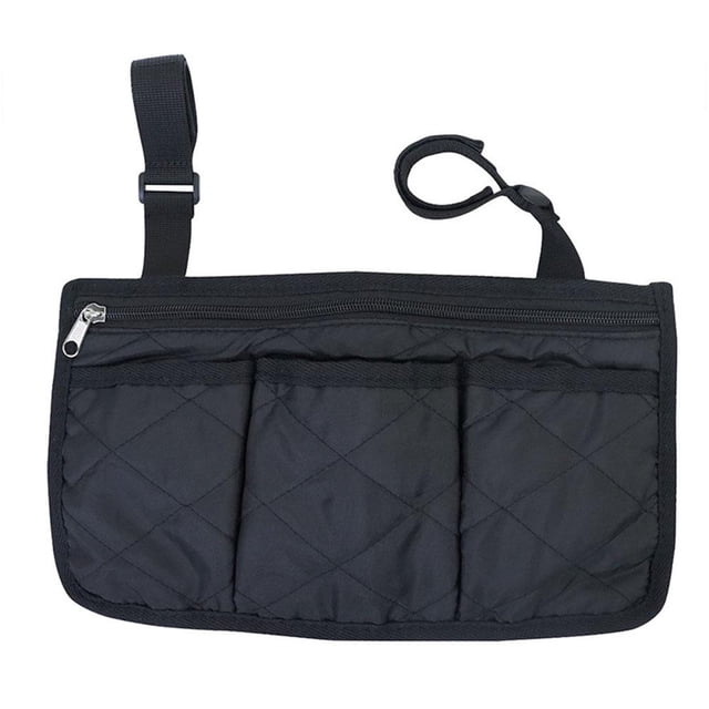 LUVCLS Bolsa lateral para silla de ruedas, impermeable, con reposabrazos y banda reflectante B6 L7