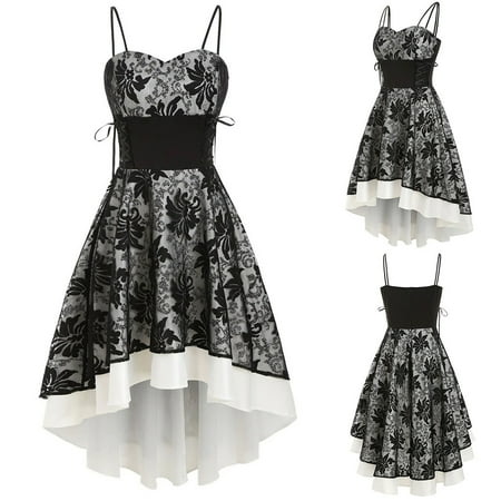 Pincandy Cocktail Prom Dresses 2025 Formal Wedding Guest Dresses Sleeveless Lace High Low Homecoming Dress