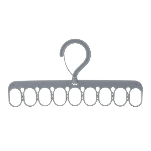 Perchas portátiles para ropa, tendedero, organizador de armario, perchas de viaje Gris
