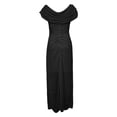 thumbnail image 6 of Wsysadlol Dresses for Women Women Elegant Summer Solid Knit Maxi Dress Pleated Neckline Slim Fit Long Dress For Formal Occasions & Evening Party, 6 of 6