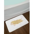 thumbnail image 2 of Bohemian Bath Mat, Young Woman with Long Hair Beads from Sea Shells Hip Spring Fashion, Plush Bathroom Decor Mat with Non Slip Backing, 29.5" X 17.5", Pale Peach Brown, by Ambesonne, 2 of 2