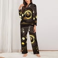 thumbnail image 2 of Daiia Casino Card Soccer for Women's Long-Sleeved Pajama Set – Soft & Comfortable Sleepwear Button-Up Pajamas Cozy Lounge Wear-Large, 2 of 7