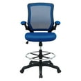 thumbnail image 2 of Modway Veer Modern Mesh Fabric & Metal Drafting Chair in Blue, 2 of 11