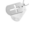 thumbnail image 4 of West Coast Jewelry Men's Cross and 'Lord's Prayer' Dog Tag Necklace, 4 of 4