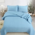 thumbnail image 2 of 3-PCS 100% Cotton Oversized Bedspread Set Coverlet Quilt Set Stitching, 2 of 8