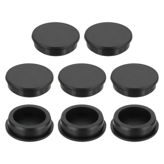 Uxcell Silicone Hole Plug, High Temp T Type Rubber Stopper Black 46.3mm 8 Count