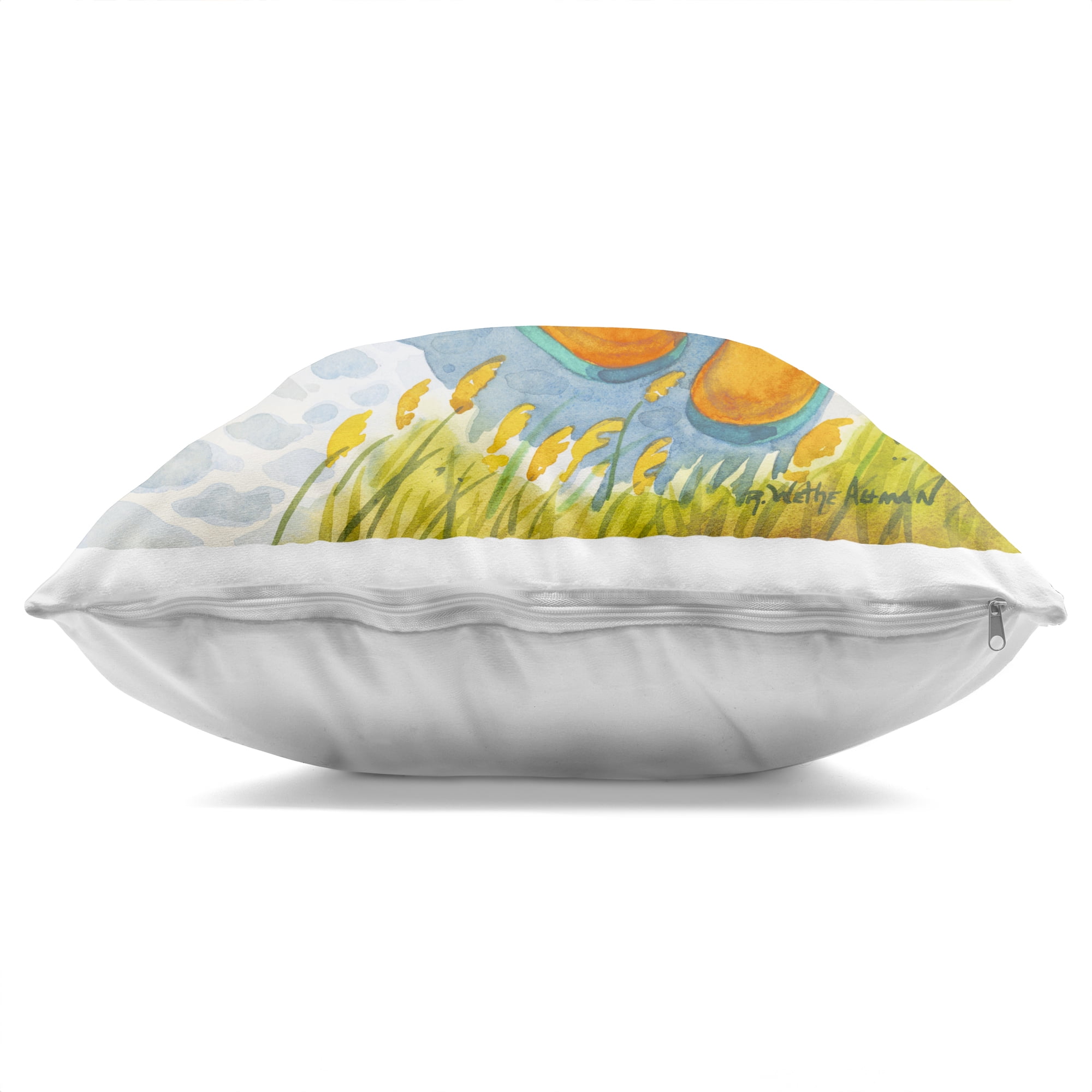 Stupell Industries Seagull & Flip Flops Decorative Printed Throw Pillow, design by Robin Altman, 18 x 7 x 18