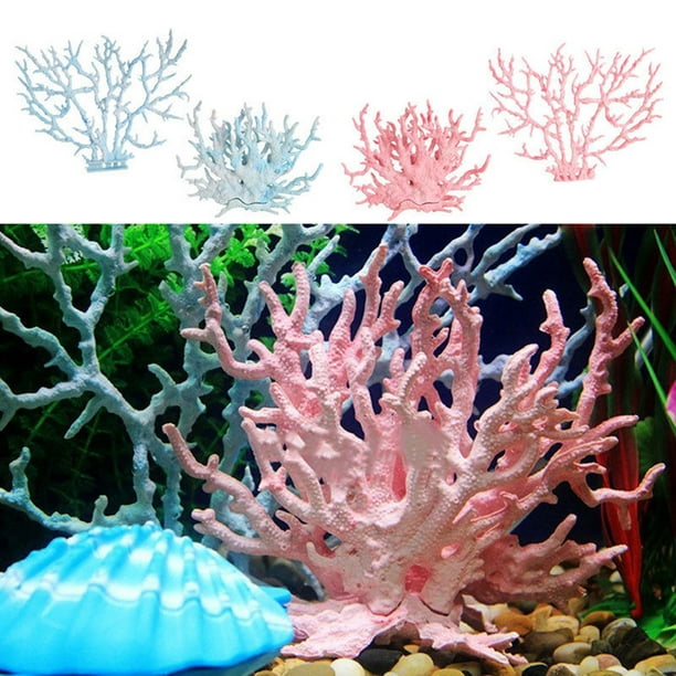 White Branch Coral Sculpture Centerpiece For Aquarium Desk Decor
