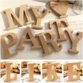 thumbnail image 2 of Freestanding A-Z Wood Wooden Letters Alphabet Hanging Wedding Home Party Decor, 2 of 9