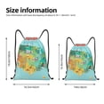 thumbnail image 2 of Honeii USA Tourist Map Print Drawstring Backpack,Drawstring Bags String Backpack Gym Cinch Sack Backpack Sport Bag Draw-Medium, 2 of 6