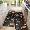 thumbnail image 4 of Kitchen Rugs Sets Of 2,Red Mushroom Leaf Black Pattern Anti Fatigue Kitchen Mat Rugs Non Slip Washable,Decorative Kitchen Floor Mats for Kitchen,Sink,Laundry,17"x47"+17"x47", 4 of 5