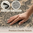 thumbnail image 6 of ODIKA 9'x12' Washable Area Rug Vintage Distressed Ornate Border Abstract Faded Interlocking for Dining Room, Basement, Large Office, Non-Slip Chair-Friendly, 6 of 7