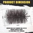 thumbnail image 3 of Woodeze - 6" Round Sweep Chimney Brush | Pro-Grade Wire Bristles for Soot and Creosote Removal | Medium-Duty Label with Heavy-Duty Performance | 3/8" Npt Thread | Fits 5sb-36048m Rods, 3 of 7