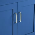 thumbnail image 6 of PORKISS Bathroom Vanity, Wooden Bathroom Vanity with Pedestal Under Sink, Freestanding Render Vanity with 2 Doors and 4 Drawers, Modern Vanity Cabinet for Bathroom, Blue, 6 of 13
