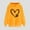 Yellow, variant on Women's Oversized Fleece Hoodies Trendy Love Heart Dog Paw Printed Drawstring Hooded Sweatshirt Fall Winter Lightweight Dog Mom Pullover Tops