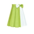 thumbnail image 5 of Girls Dress Color Block Contrast White Green Bow Tie 6 Years, 5 of 6