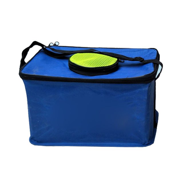 Yuarrent Cubo de lona plegable, contenedor de transporte de pescado, bolsa de agua cuadrada redonda para pesca Pescar aleatorio 30.5*20*18 cm (cinturón) Yuarrent DJ0768-04