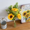 thumbnail image 4 of Artificial Flowers Faux Sunflower Bouquets Spring Fake Wildflowers Summer Silk Sunflowers Floral Arrangements for Home Kitchen Office Table Centerpieces Wedding Party Cemetery Flowers, 4 of 9