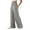 Gray #49, variant on Womens High Rise Side Striped Yoga Sweatpants with Pockets, Contrast Trim Trendy Wide Leg Loose Pants for Gym Sport Street Gray XL