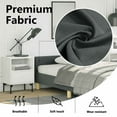thumbnail image 3 of vidaXL Bed Frame With Headboard Dark Grey 100% Polyester Twin XL, 3 of 11